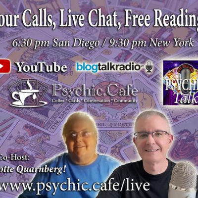 episode LIVE Chat and FREE Mini-Readings! ☕️ 🥰 🎙️ Guest Co-Host Charlotte Quarnberg! artwork
