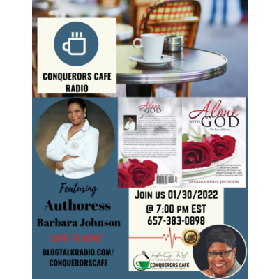 episode Conquerors Cafe Author Spotlight Featuring Author Barbara Johnson artwork