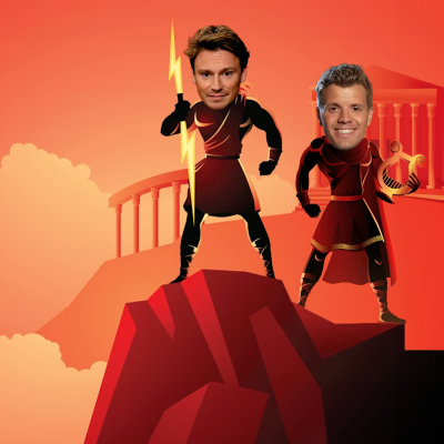 episode S7E34 - Sander en Jaap alleen bovenop de Olympus artwork