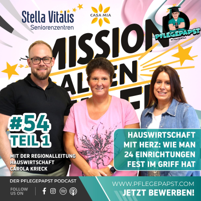 episode #54 Teil 1 Hauswirtschaft mit Herz: Wie Carola Krieck 24 Einrichtungen im Griff hat! artwork