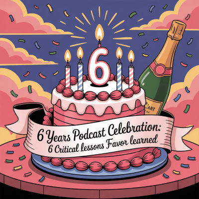 episode We Don't PLAY Podcast 🥳 Turns 6 Years Today: What 6 Critical Lessons Did Favour Obasi-Ike Learn? (Podcast 💎 Wisdom) artwork