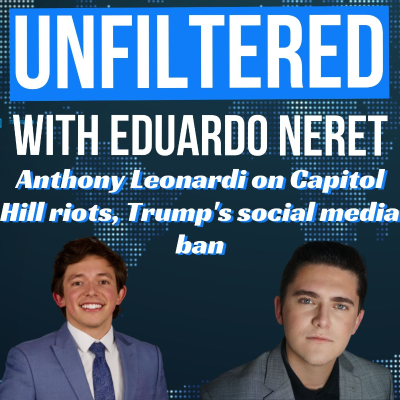 episode 11. Chaos on Capitol Hill, Anthony Leonardi on Trump being banned from social media artwork