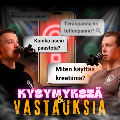 episode #62: QA6: Treeniohjelma? Myrkkykemikaalit paistinpannuissa? Kreatiini? Uniongelmat? Pylly nousee penkatessa? Chia-siemenet? Pätkäpaasto aloittelijana? artwork