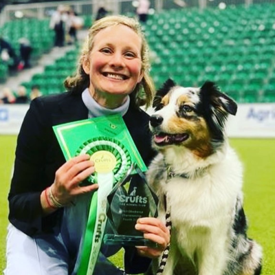 episode Australian Shepherds Across the Pond- High level working dogs with Kat Farrants artwork
