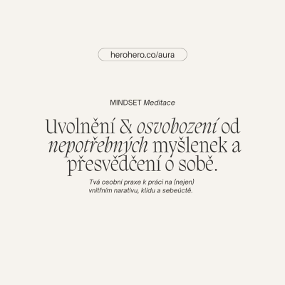 episode Mindset meditace. Uvolnění a osvobození od nepotřebných myšlenek. I ✴︎ Aura. specials ✴︎ artwork