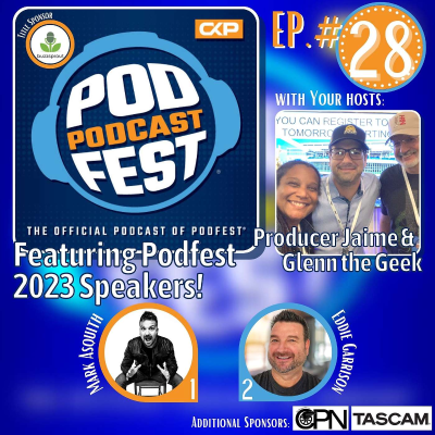 episode 28: Mark Asquith on Podcast Marketing and Eddie Garrison on Generating Facebook Video Revenue, brought to you by Buzzsprout artwork