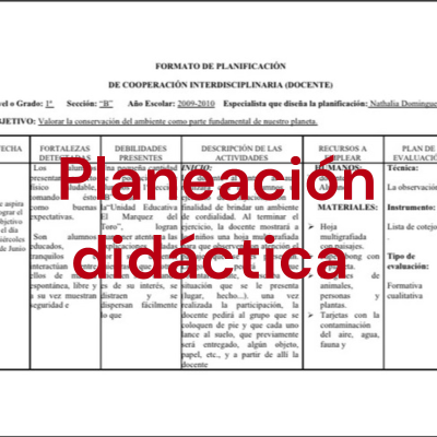 Planeación didáctica