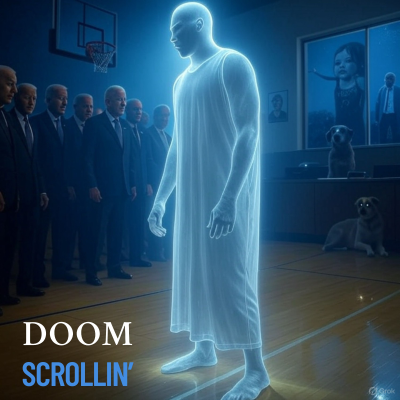 episode Doomscrollin #022: Haunted Kobe, The Kabbalah and Disney's Worst World artwork