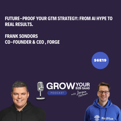 episode S6E19 - Future-Proof Your GTM Strategy: From AI Hype to Real Results with Frank Sondors artwork