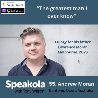 episode 'The greatest man I ever knew' — Andrew Moran's eulogy for father Lawrence Moran, Melbourne 2023 artwork