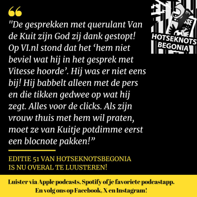 episode 51. Almere-thuis, schiettent-voetbal, Schmedes, Ebbers, Hadj Moussa, Eloy Room, Theo Janssen, geen pech meer, KKD?, John van den Brom, Hans Kraay jr. en Ferry Reurink artwork