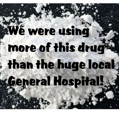 episode "WE WERE USING MORE OF THIS DRUG THAN THE HUGE LOCAL GENERAL HOSPITAL" artwork