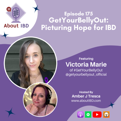 episode GetYourBellyOut: Picturing Hope for IBD Featuring Victoria Marie artwork