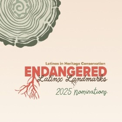 episode Sehila Mota Casper, Executive Director of Latinos in Heritage Conservation- "Endangered Latinx Landmarks 2025" artwork