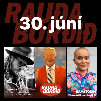 episode Rauða borðið 30. júní - Vorstjarna, maraþon, Sanna, Shakespeare, ÍNN, ljóð og Krummi artwork