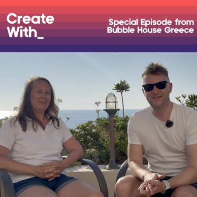 episode 43. Hacking in Paradise! Live from Bubble House Greece with Sarah Esteve & Theo Goldberg artwork
