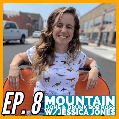 episode Mountain Lions & Drunk Bob Ross w/Jessica Jones artwork