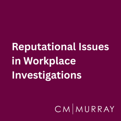 episode Reputational Issues in Workplace Investigations - Investigations Podcast artwork
