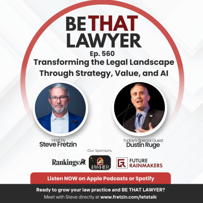 episode Dustin Ruge: Transforming the Legal Landscape Through Strategy, Value, and AI artwork
