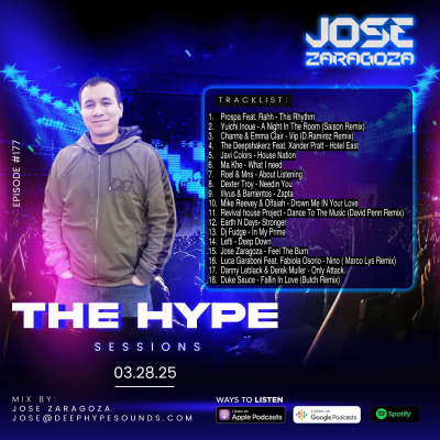 episode 177: Jose Zaragoza - The Hype Sessions Volume # 177 artwork