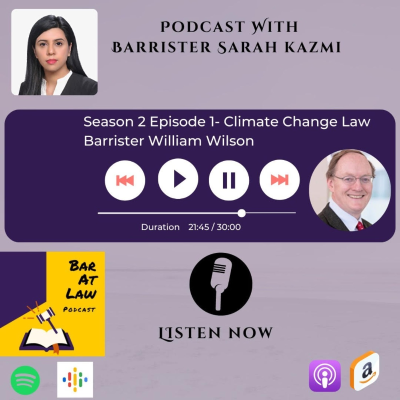 episode Season 2 Episode 1- Climate Change Law- Barrister William Wilson artwork