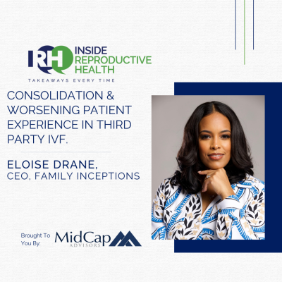 episode 247 Consolidation and Worsening Patient Experience in Third Party IVF. Eloise Drane artwork