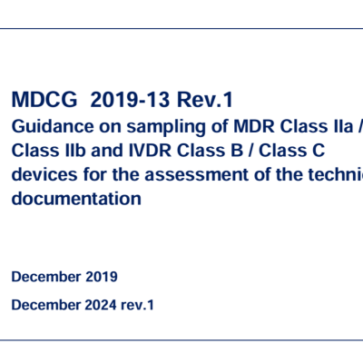 episode MDCG 2019-13 Rev. 1: Understanding the Temporary Sampling Update artwork