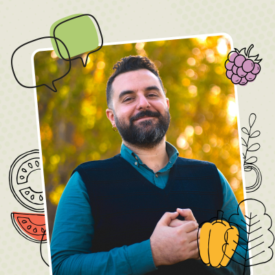 episode “I wanted to document recipes that are fading away or being appropriated,” with Hisham Assaad artwork