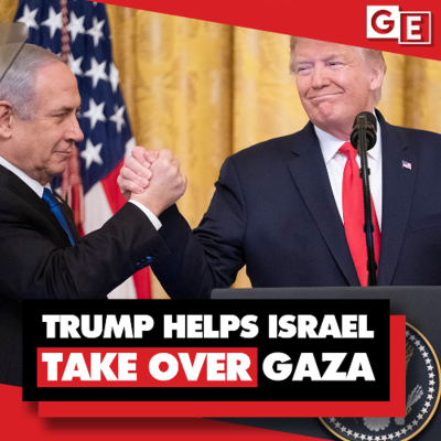 episode Trump protects Israel as it vows to 'take over' Gaza and expel Palestinians artwork