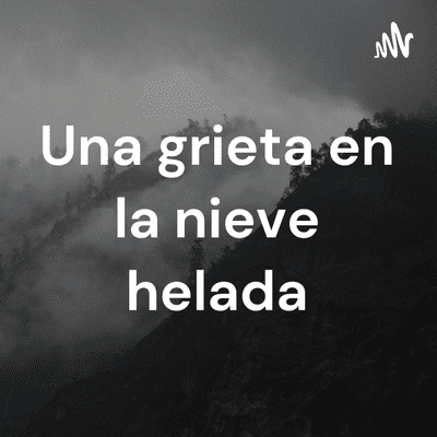 Una grieta en la nieve helada