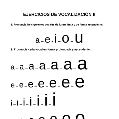 "Tecnicas O Ejercicios De Vocalización"