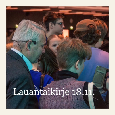 episode 08: Lauantaikirje 18.11.2023 (nuorten ilmastotentti, itäraja, kiertuetunnelmia) artwork