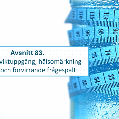 episode Avsnitt 83. Ofrivillig viktuppgång, hälsomärkning av mat och förvirrande frågespalt artwork