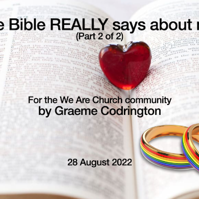 episode BONUS: We Are Church: Part 2b of the Bible and LGBTQI inclusion series: What the Bible says about marriage artwork