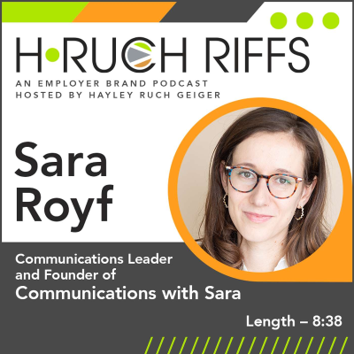 episode Communications with Sara and guest host, Hayley Ruch Geiger artwork