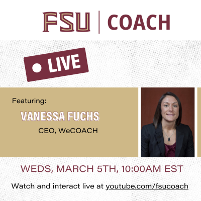 episode "The First Thing To Go Is Professional Development:" Women in Coaching - WeCOACH CEO Vanessa Fuchs artwork