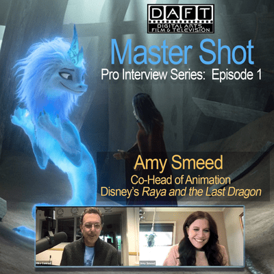 episode Master Shot Episode 1: Meet Royal Oak, Michigan native Amy Smeed, Co-Head of Animation for the Disney animated film Raya and the Last Dragon. artwork