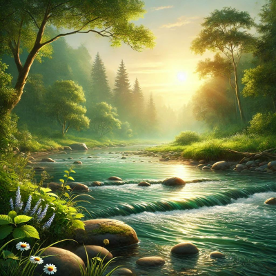 episode Hören Sie den Sanften Fluss eines FLUSSES für Natürlichen und Entspannenden SCHLAF artwork
