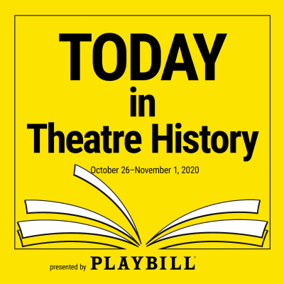 episode October 26–November 1, 2020: Life is a banquet as Rosalind Russell opens in Auntie Mame, Idina Menzel gets Wicked, and Patrick Wilson strips in The Full Monty, and more theatrical doings this week in history. artwork