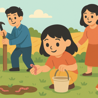 episode Lina rettet die Regenwürmer. Eine kleine Heldin mit großem Herz | „Gute Nacht“-Geschichte artwork