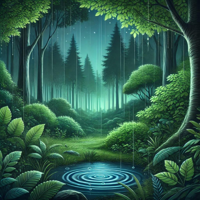 episode ️ El suave murmullo de la LLUVIA tranquilizadora en las hojas artwork