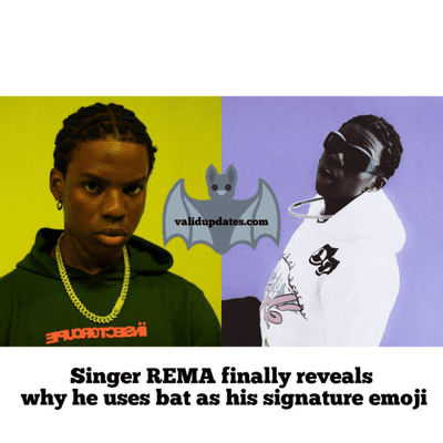 episode Singer REMA finally reveals why he uses bat as his signature emoji artwork