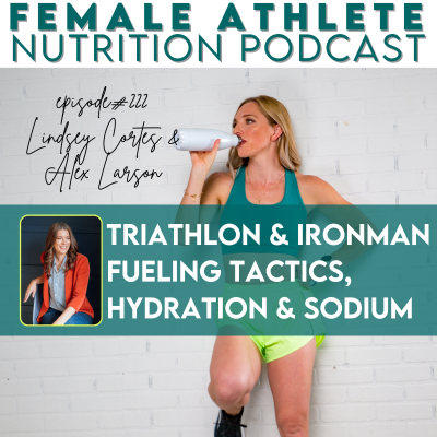 episode 222: Triathlon & Ironman Nutrition Tactics, Hydration & Sodium with Alex Larson Dietitian artwork