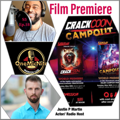 episode S5Ep.18 From Laughter to Scares: Justin P Martin's Transformation for his latest film "CrackCoon" artwork