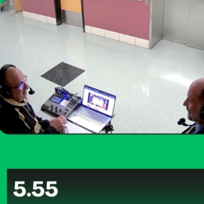 episode S5.E55: Homecoming week dance, Spirit Week overview, Baby Shark, Bikers & Surfers, Drivers Ed artwork