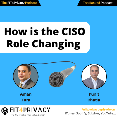 episode How is the CISO Role Changing with Aman Tara and Punit Bhatia in the FIT4PRIVACY Podcast E143 S06 artwork