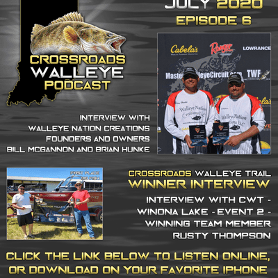 episode Crossroads Walleye Podcast - Episode #6 - Walleye Nation Creations - Brian Hunke & Bill McGannon artwork