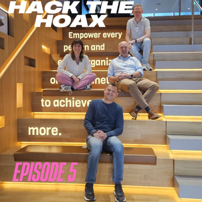 episode Microsoft #SecurityLifeHacks presents: Hack the hoax, de podcast-serie over het ontrafelen van mythes in het gebied van data security. Episode 5 de wereld van EBC artwork