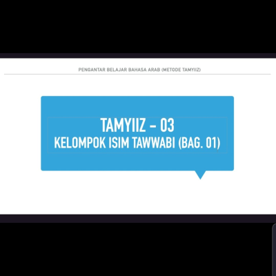 episode Metode Tamyiiz (level 03), Pertemuan 025: kelompok isim tawwabi [bag. 01] artwork