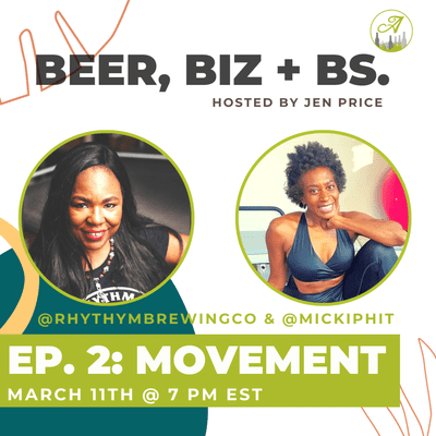episode "Movement" with Alisa of Rhythm Brewing & Micki of MickiPHIT artwork